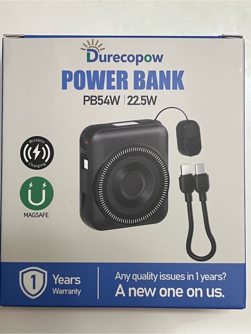 Durecopow Power Bank 20000 mah PB54W 22.5W - Black